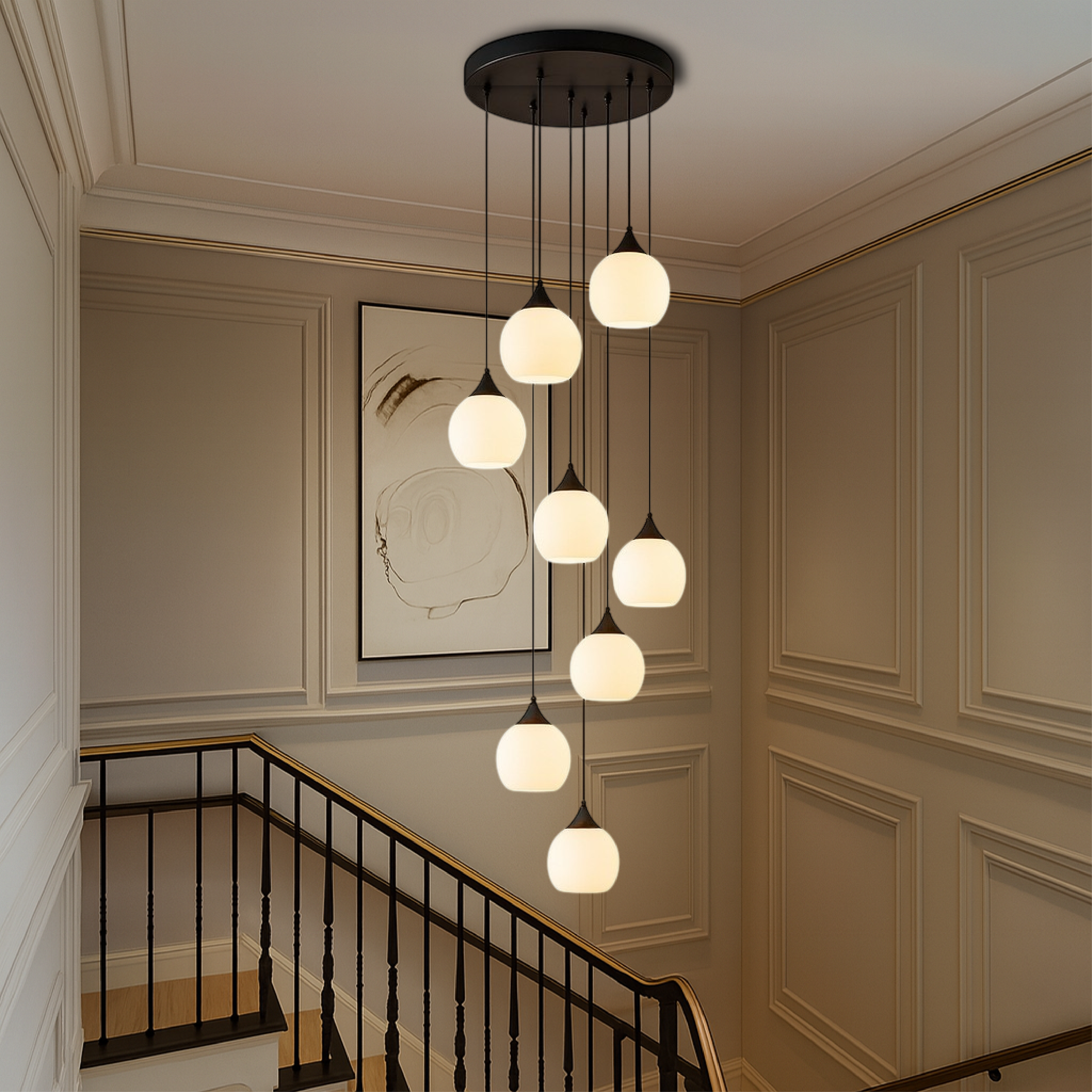 Lampadario della scala della Villa de Gade