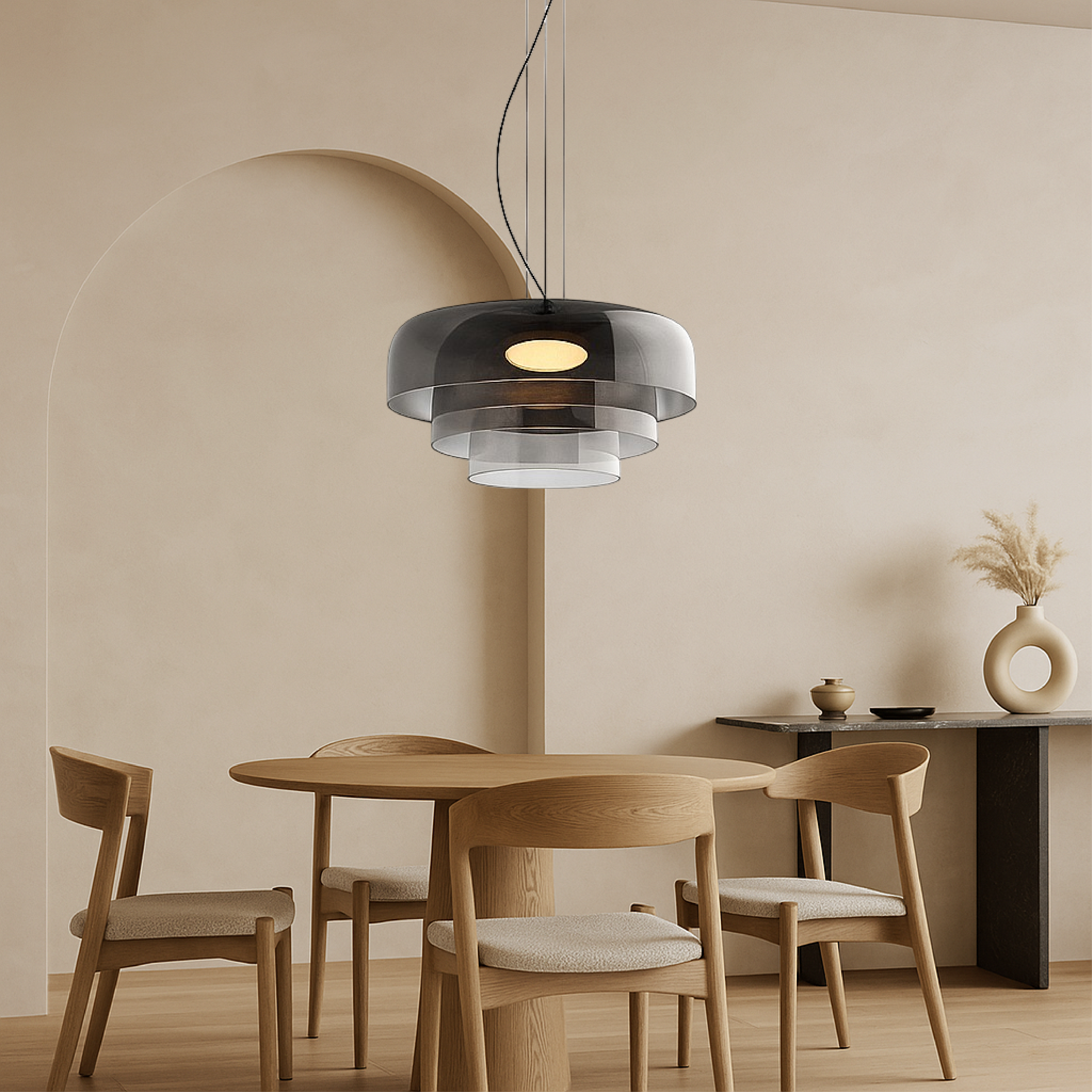Lampada a sospensione in vetro