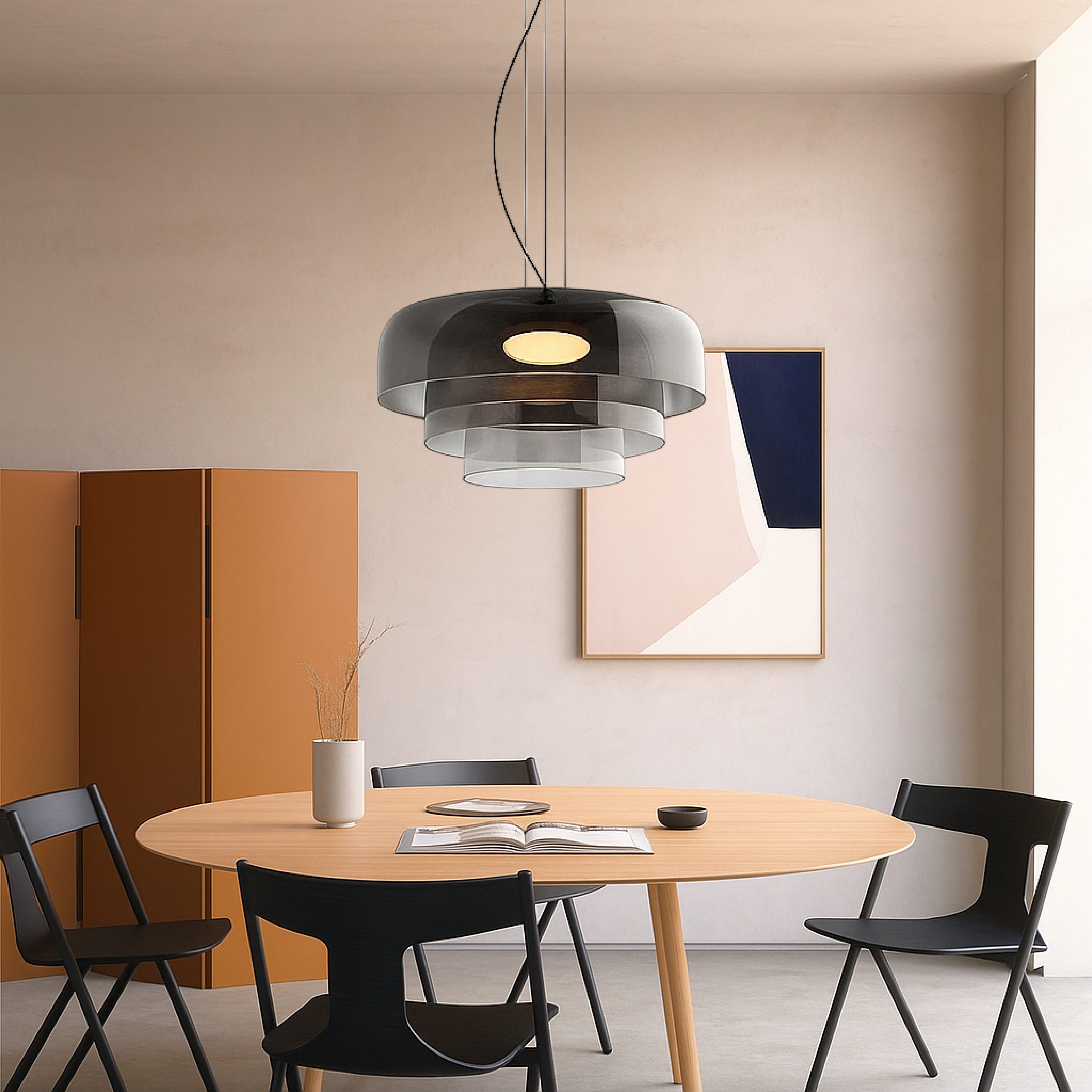 Lampada a sospensione in vetro