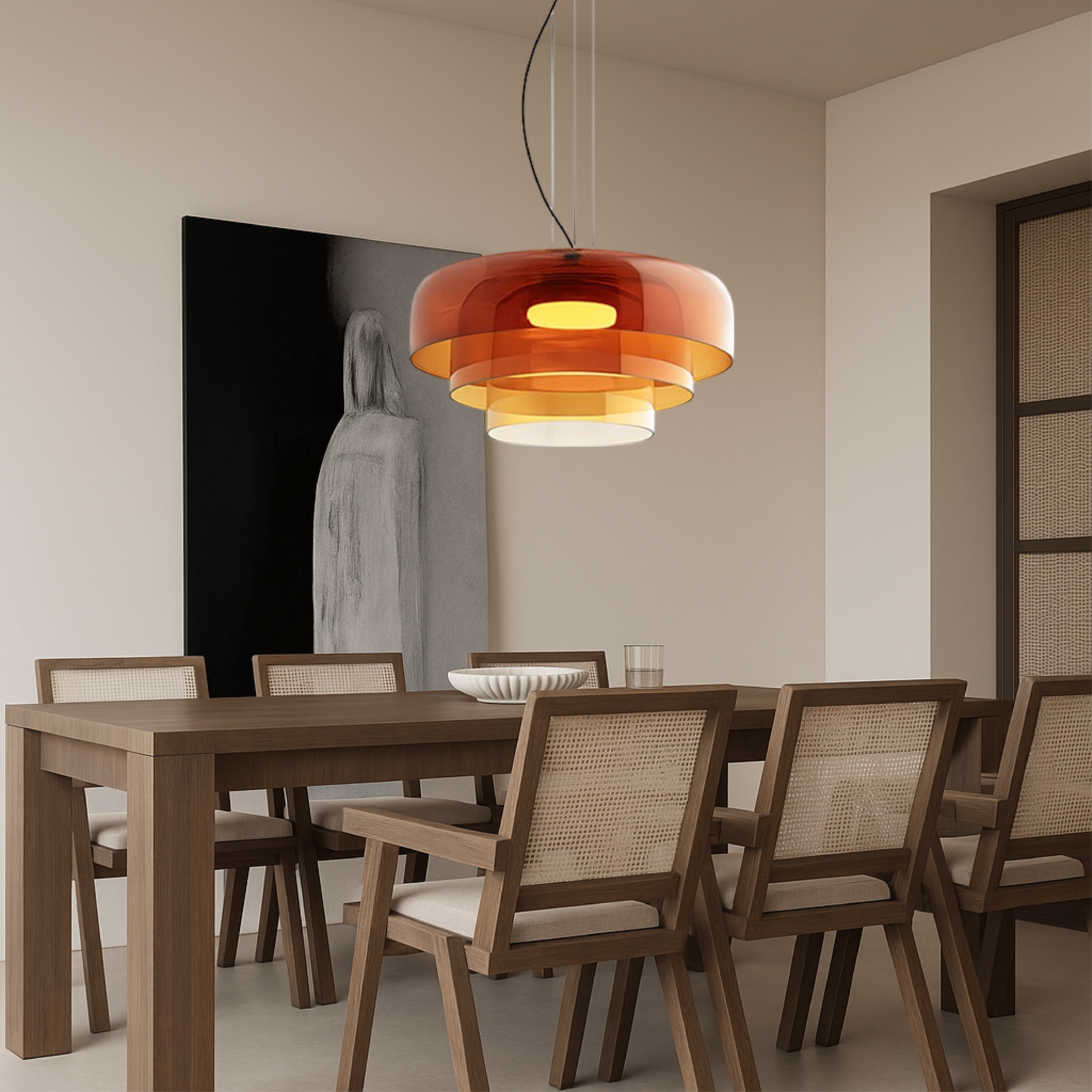 Lampada a sospensione in vetro