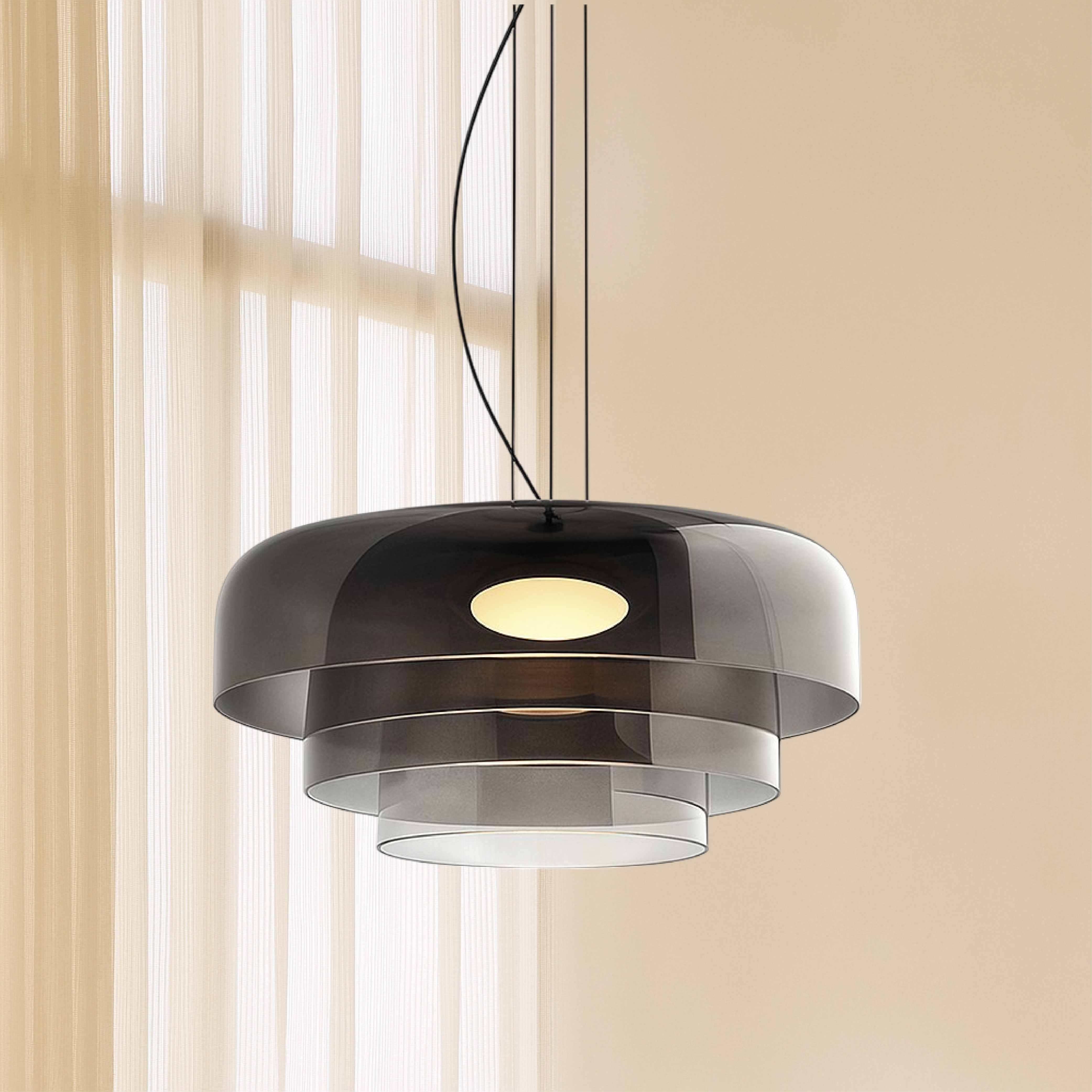 Lampada a sospensione in vetro