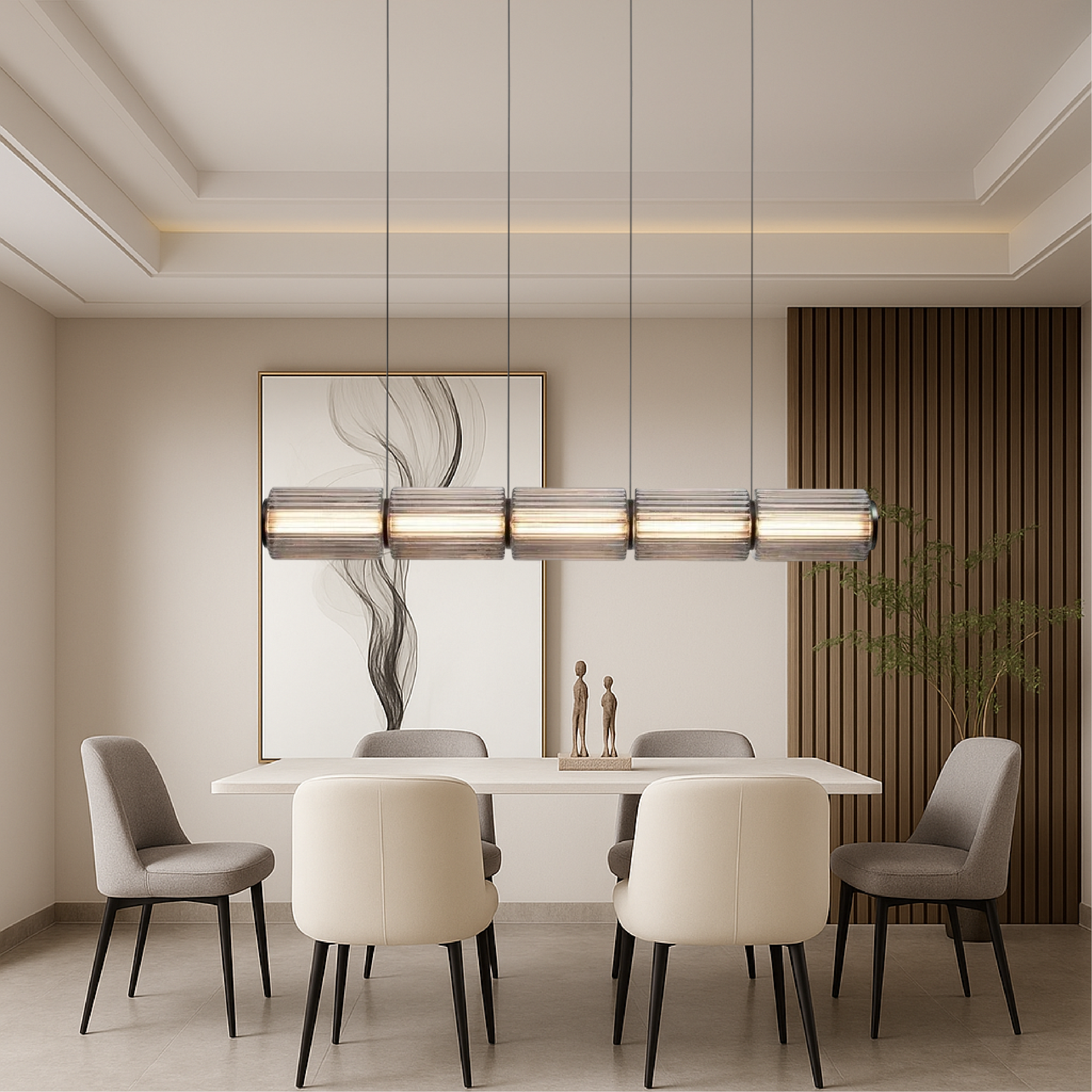 Lampada a sospensione in vetro cilindrico