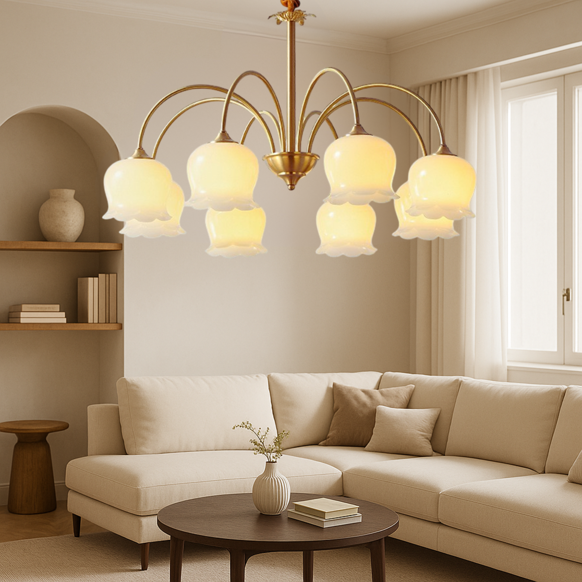 Lampadario in rame francese