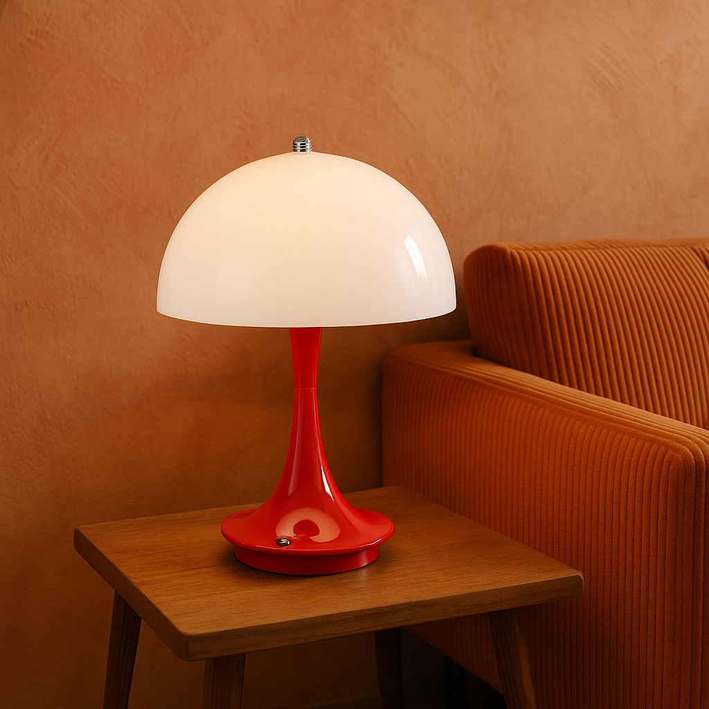 Lampada da tavolo a forma di fungo