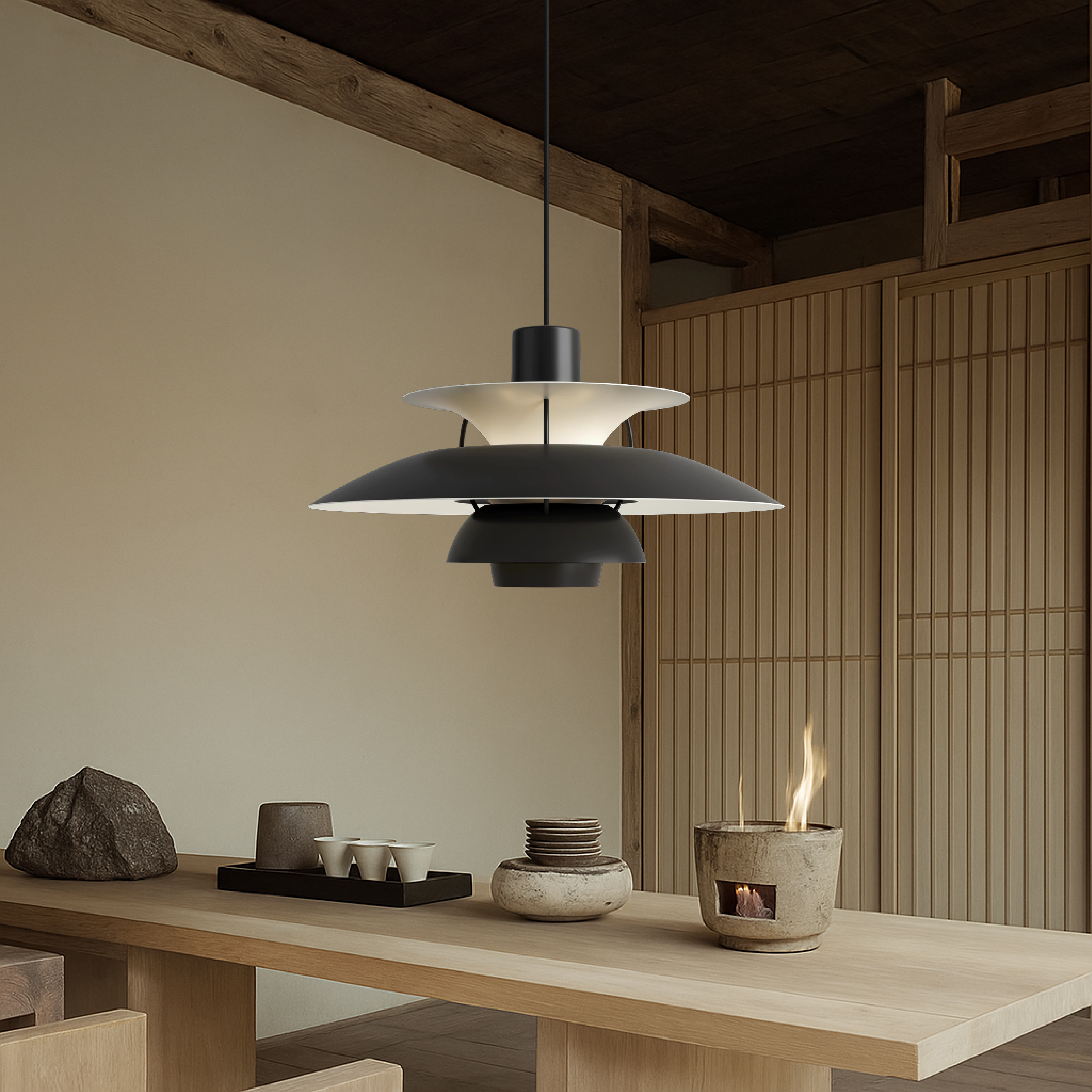 Lampada a sospensione multistrato danese