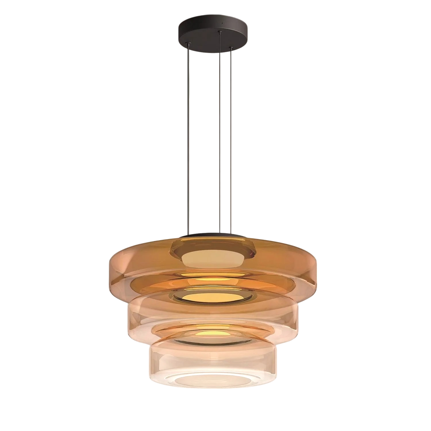 Lampada a sospensione danese in vetro Bauhaus