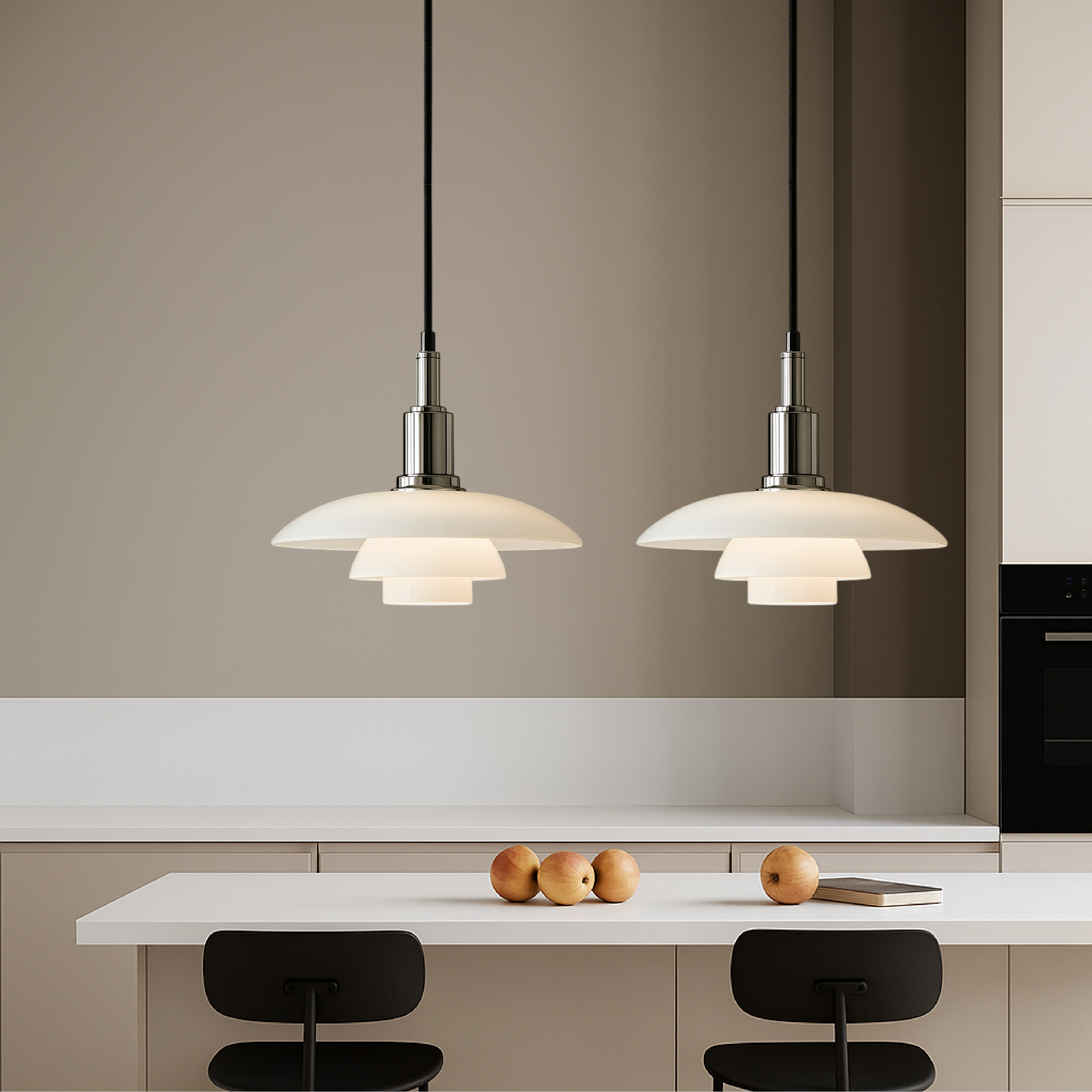 Lampada a sospensione design danese 2/3 teste