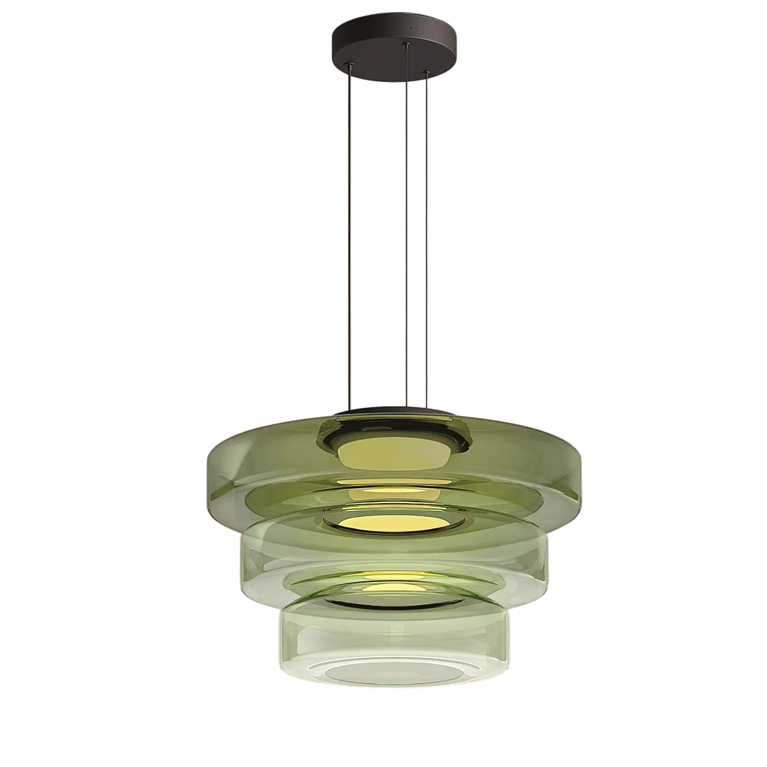 Lampada a sospensione danese in vetro Bauhaus