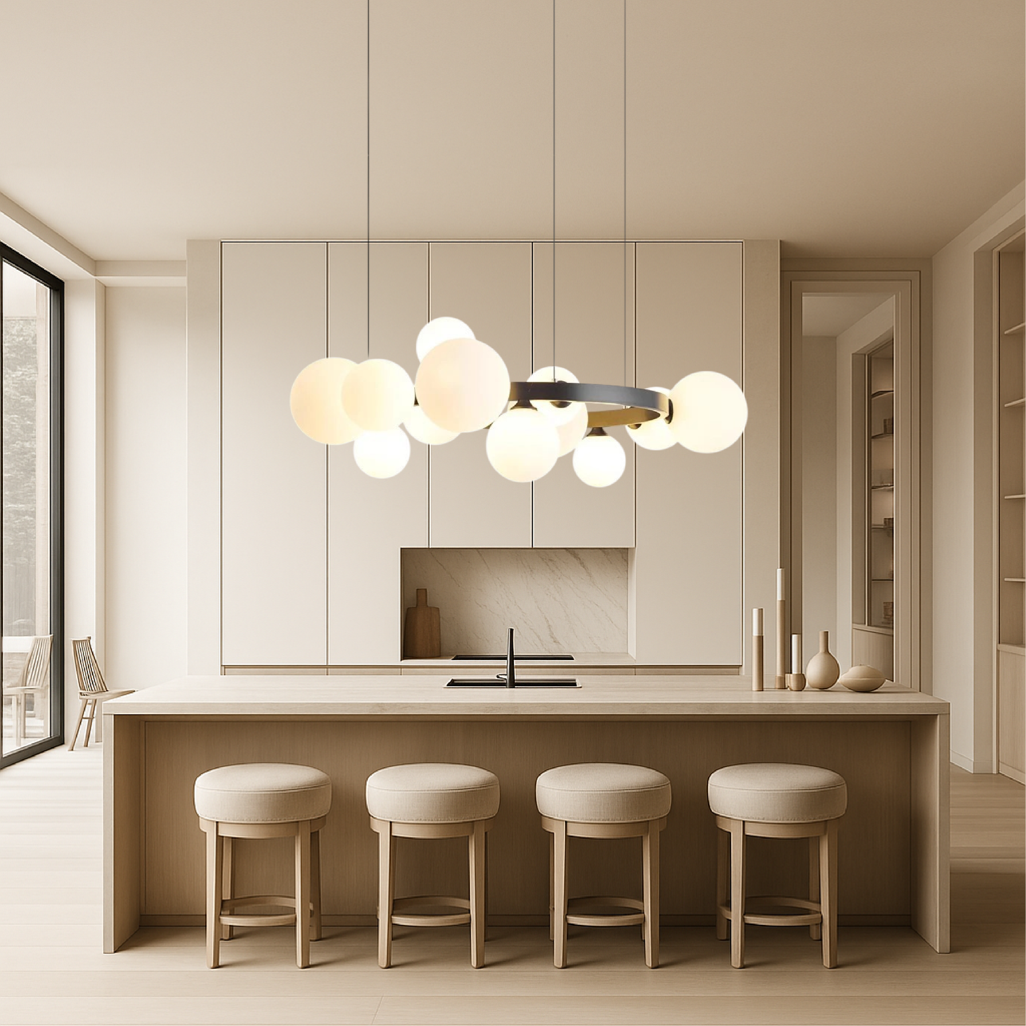 Lampadario da salotto nordico