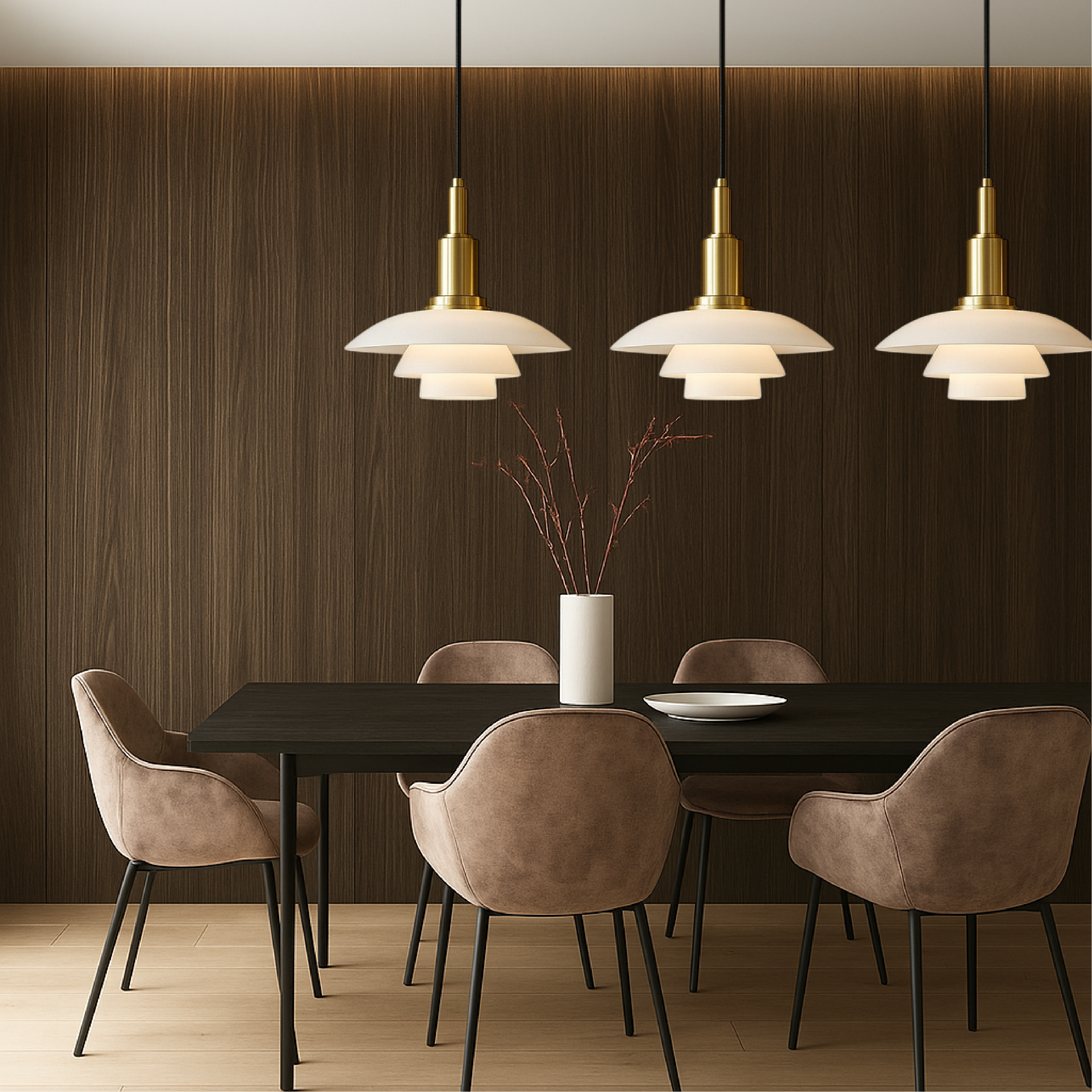Lampada a sospensione design danese 2/3 teste