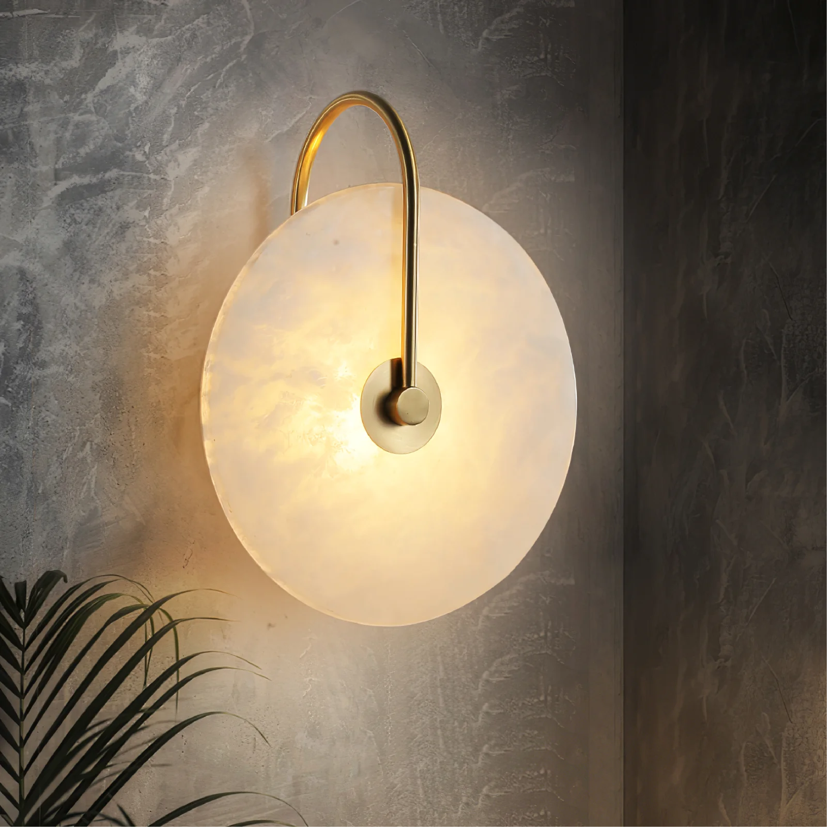 Lampada da parete LED in marmo Alab