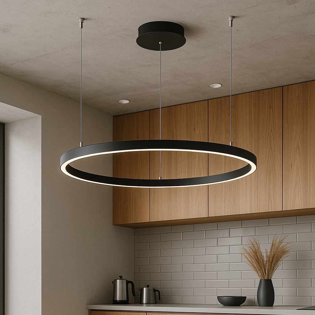 Lampada a sospensione ad anello nordico