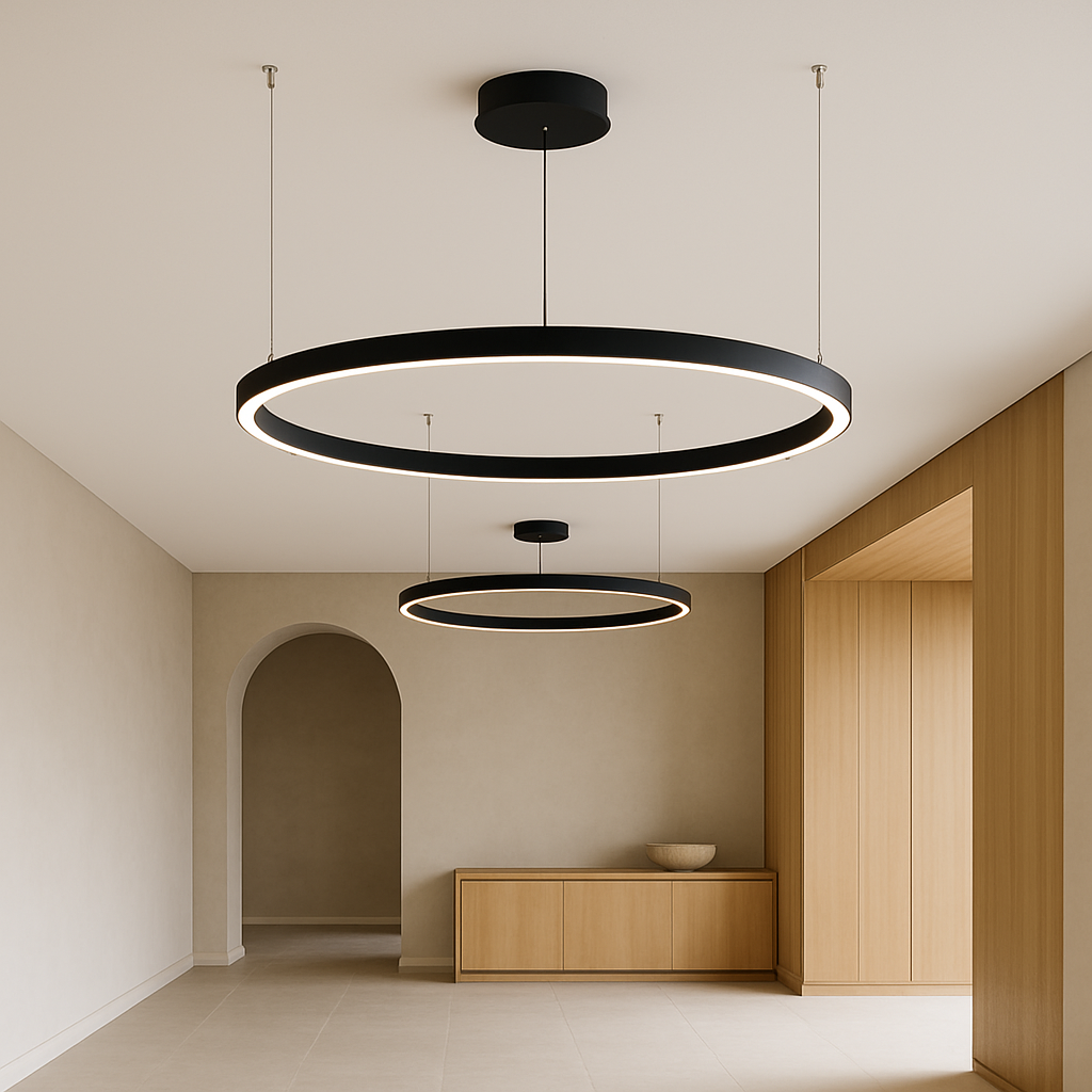 Lampada a sospensione ad anello nordico