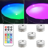5 Lampade Subacquee Ricaricabili con Telecomando - Piscina Vasca da Bagno Spa e Decorazione