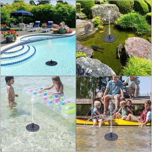 Fontaine D' Eau Alimentée par L' Énergie Solaire - Fontaine à Eau Solaire pour Oiseaux
