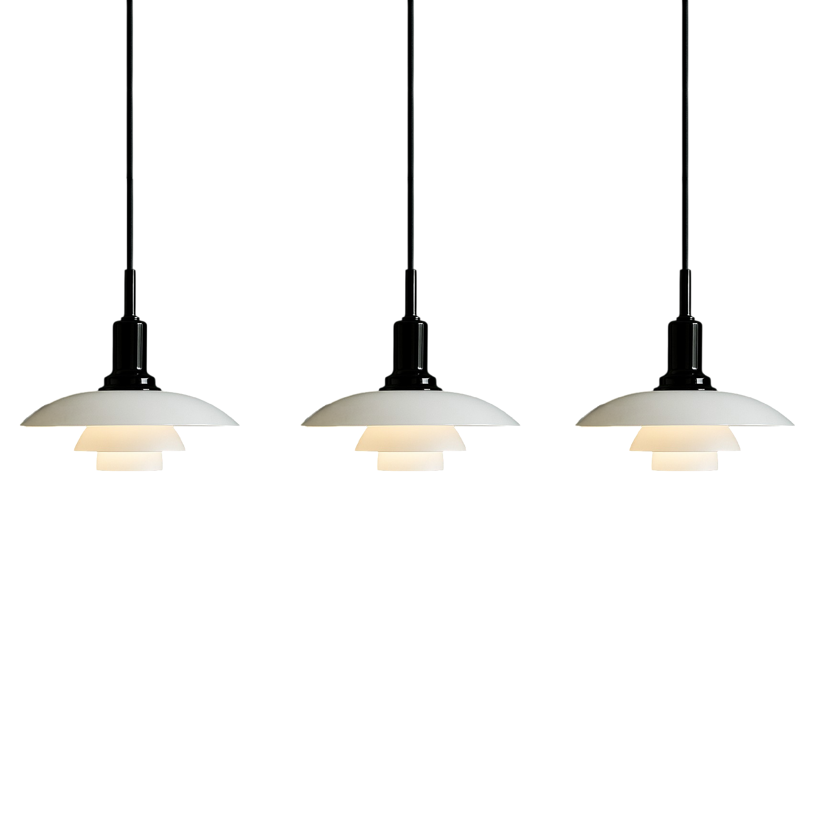 Lampada a sospensione design danese 2/3 teste