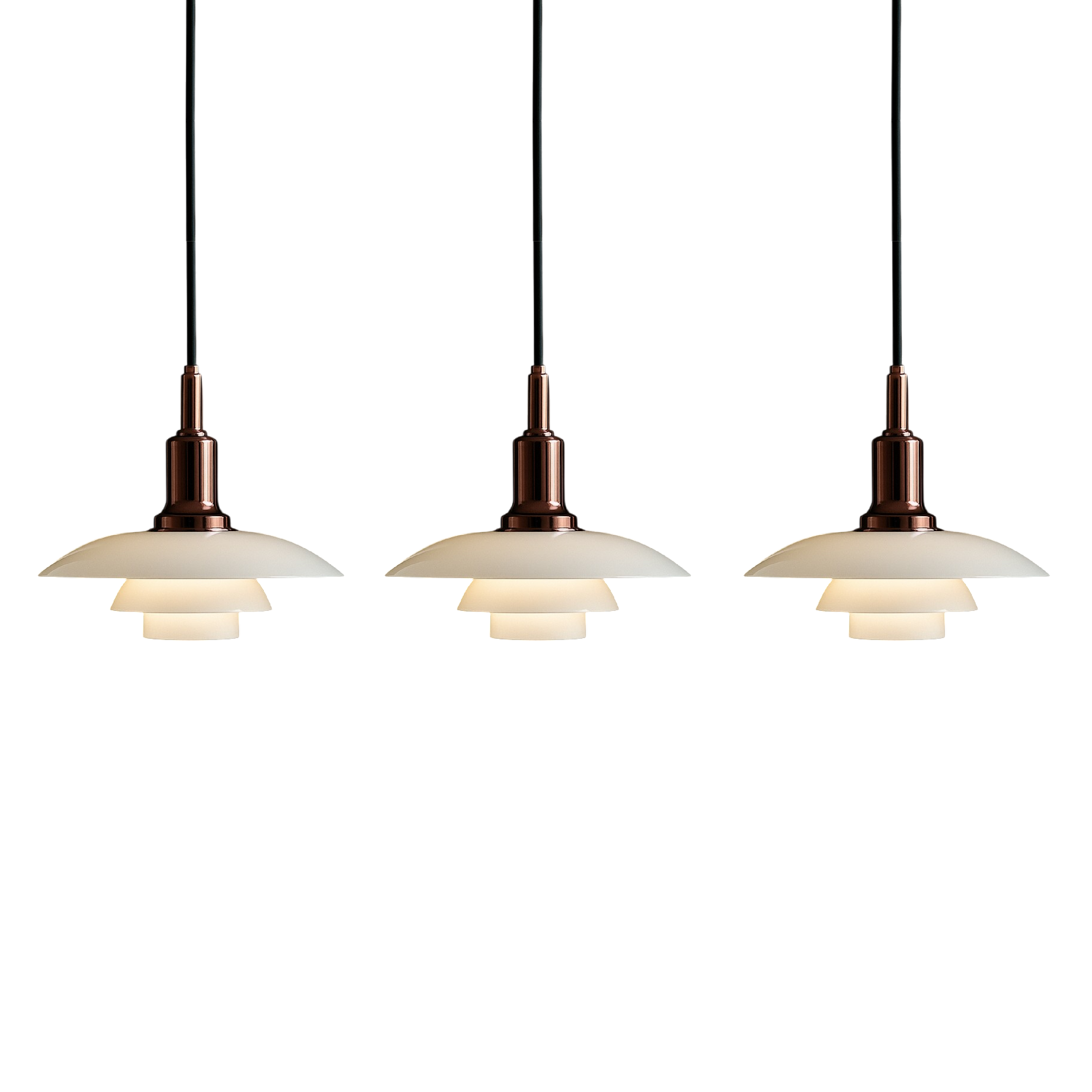 Lampada a sospensione design danese 2/3 teste