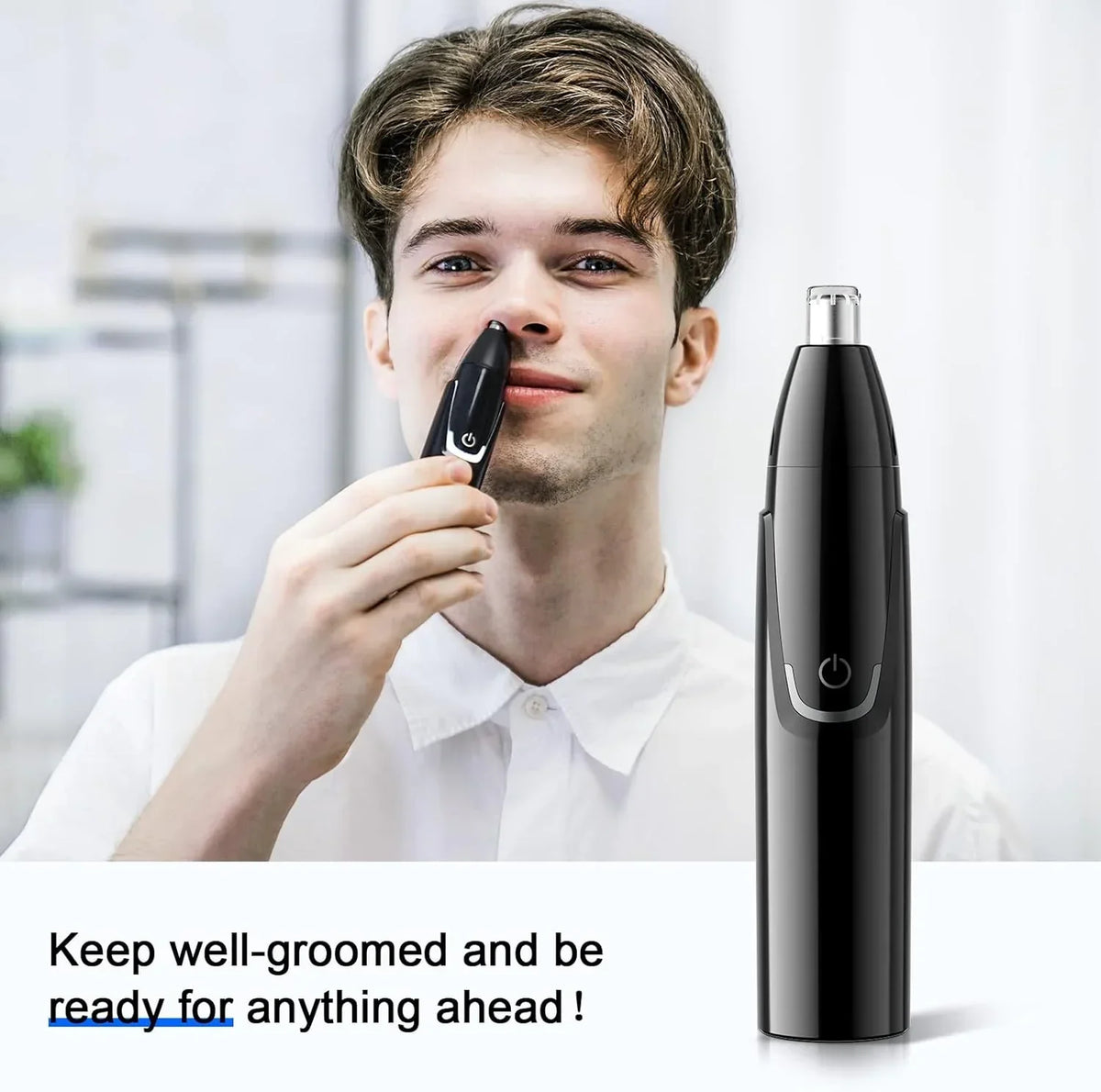 Rechargeable Nose and Ear Hair Trimmer - Falkner Home Integrated travel bottl
