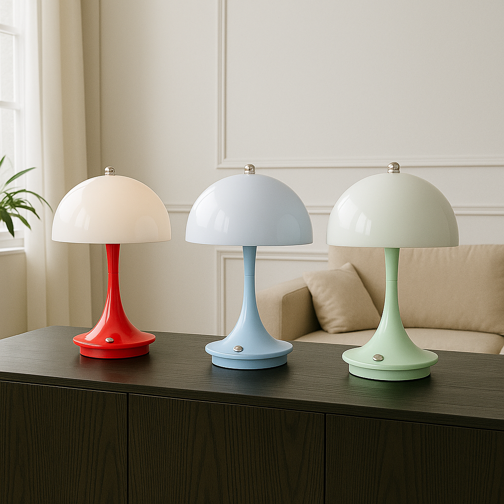 Lampada da tavolo a forma di fungo