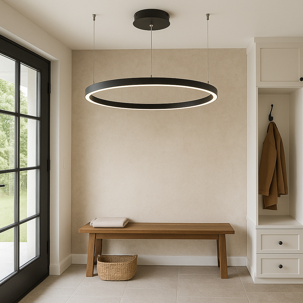 Lampada a sospensione ad anello nordico