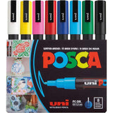 8 Pennarelli POSCA - Marcatore PC3M - Vernice a Base d'Acqua