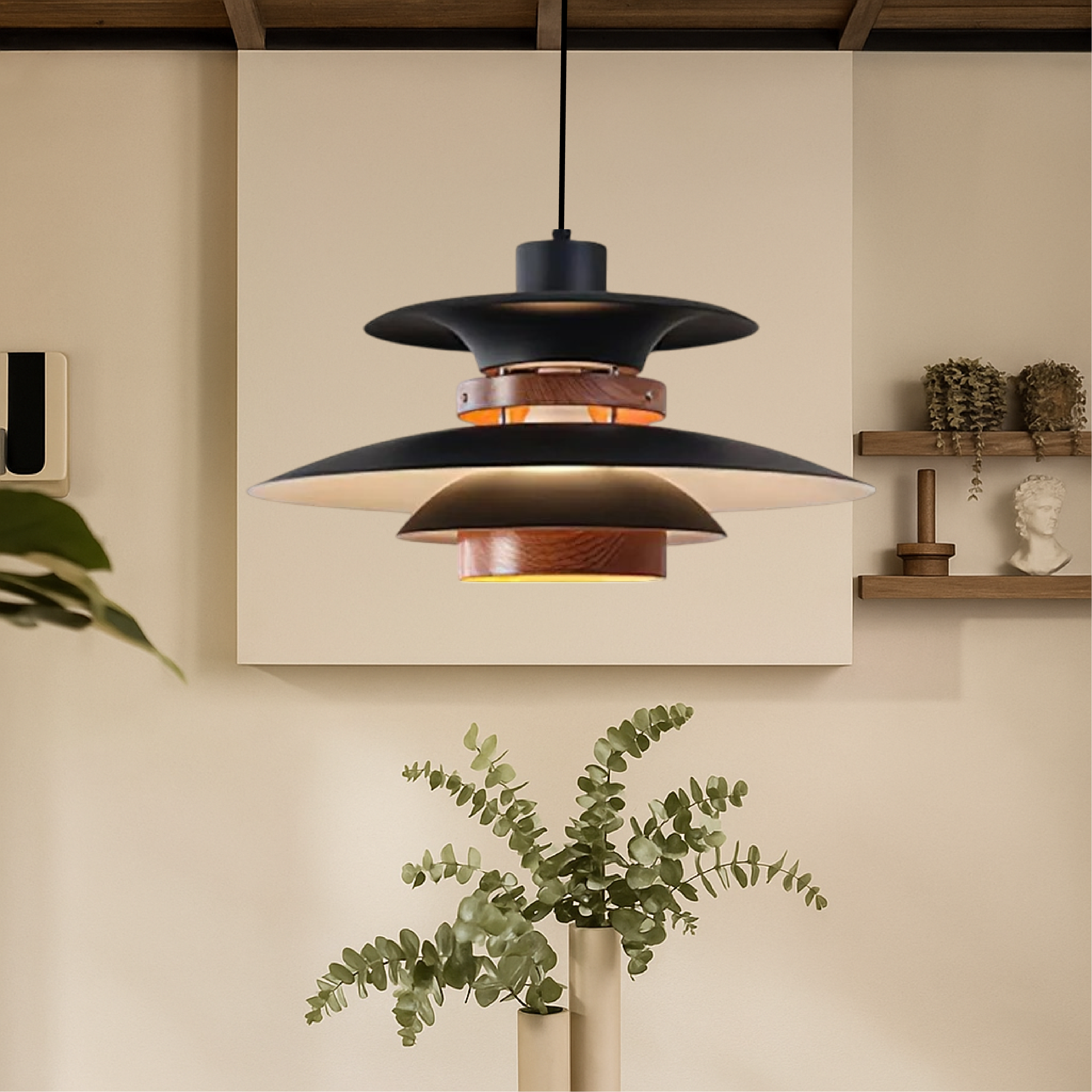 Lampada a sospensione con braccio articolato Merado