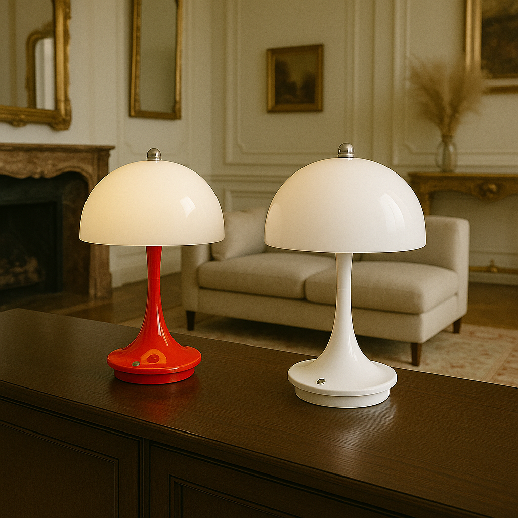 Lampada da tavolo a forma di fungo