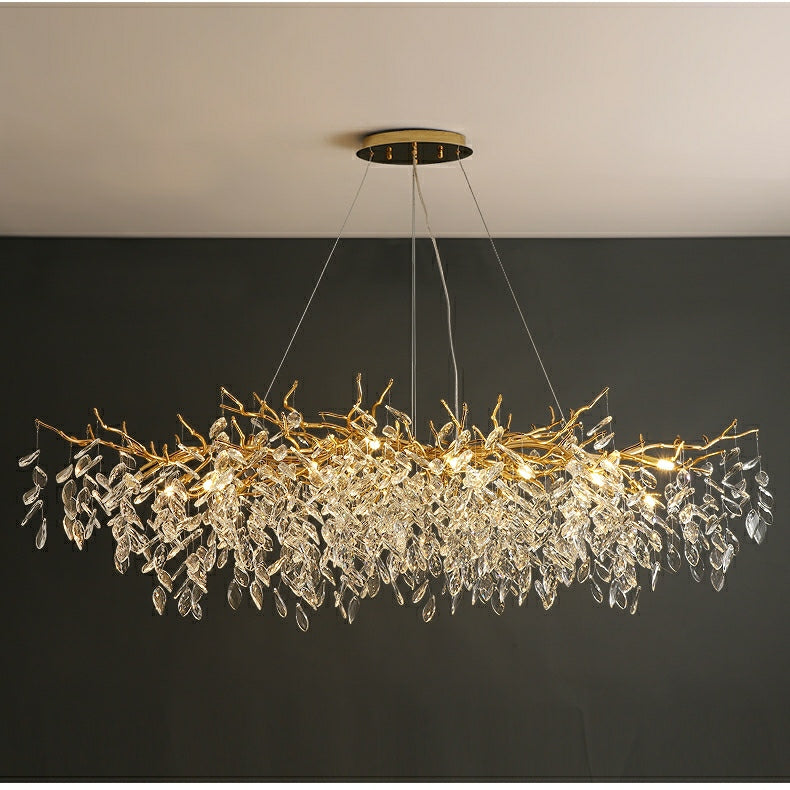 Lampadario in vetro stile francese