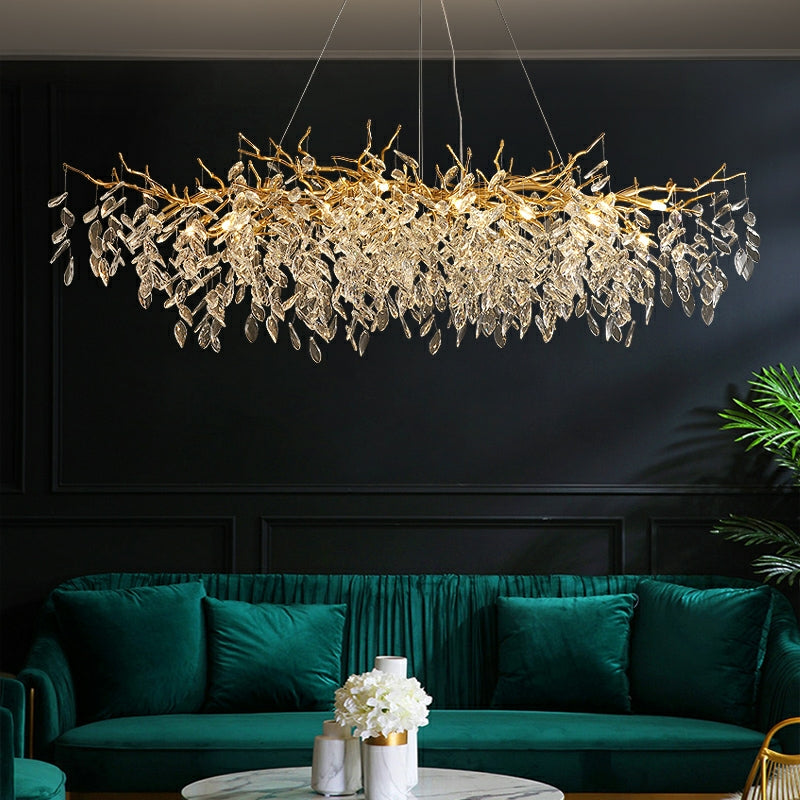 Lampadario in vetro stile francese