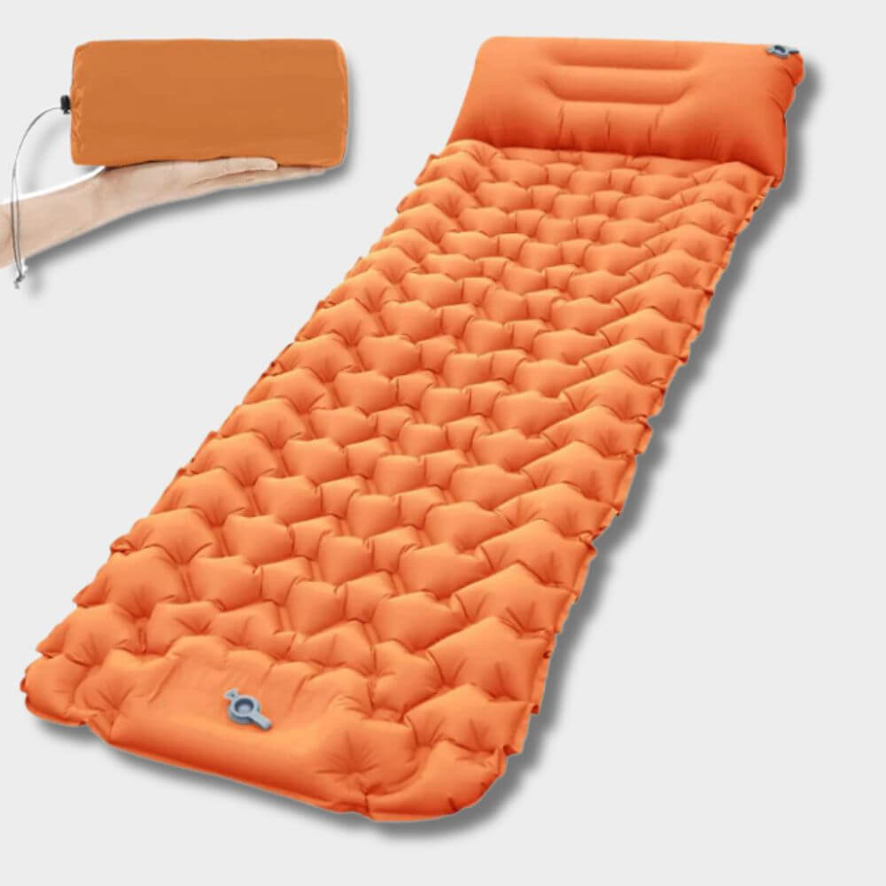 Matelas Gonflable AirLite Vert Confortable Ergonomie Camping Compact Léger tr