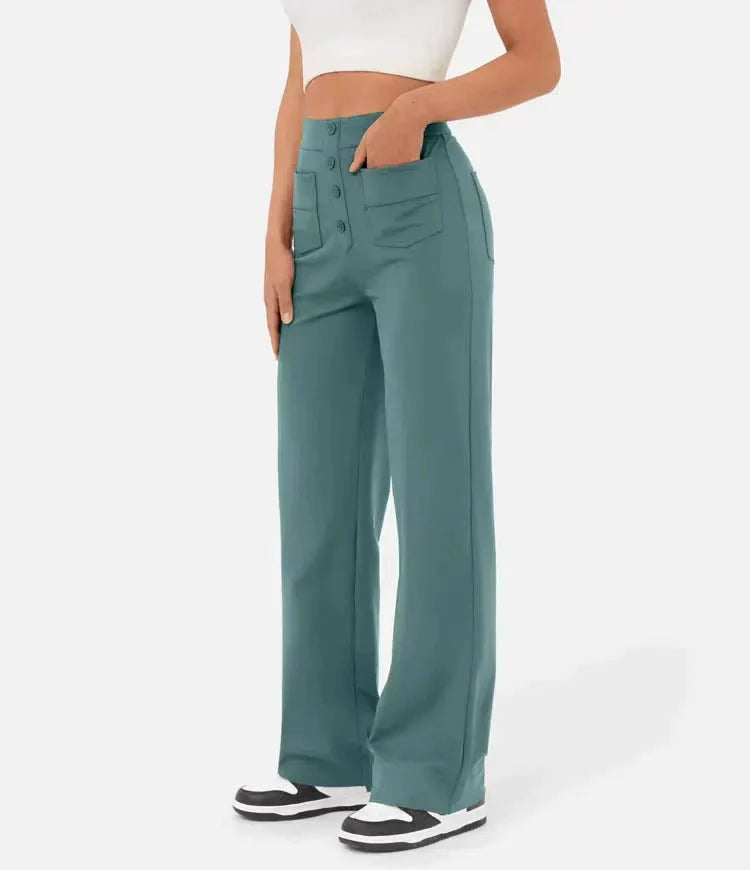 Pantalon extensible taille haute Ambre pour femmes - Confort ultime et style élégant