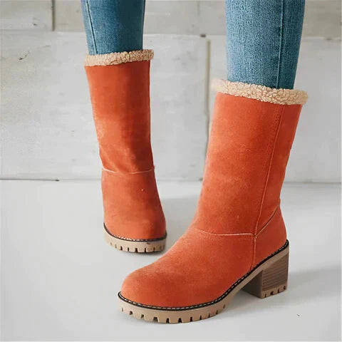 Bottes Élégantes Oranges avec Confort Quotidien et Protection Pluie travel bo