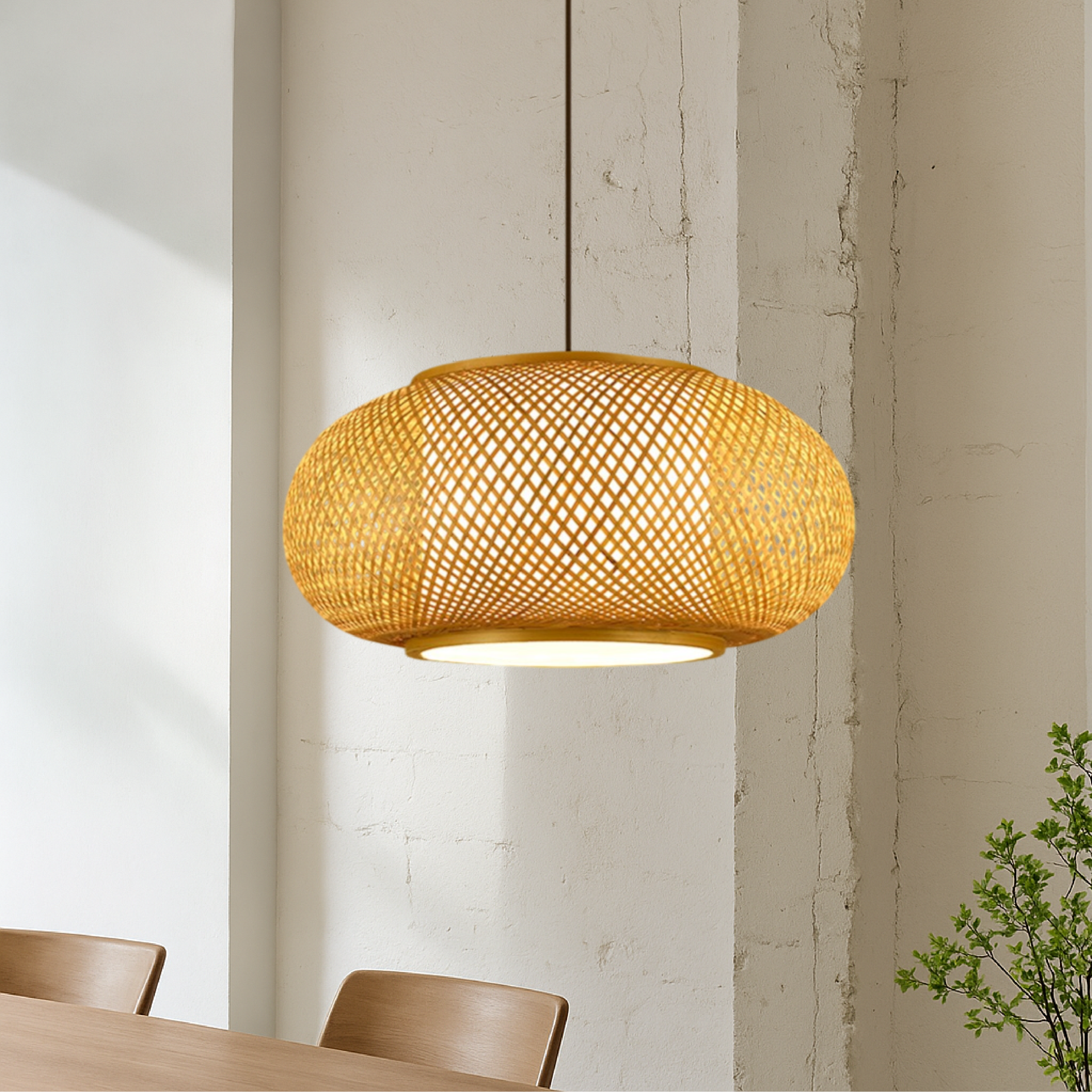 Lampada a sospensione in bambù Hansens
