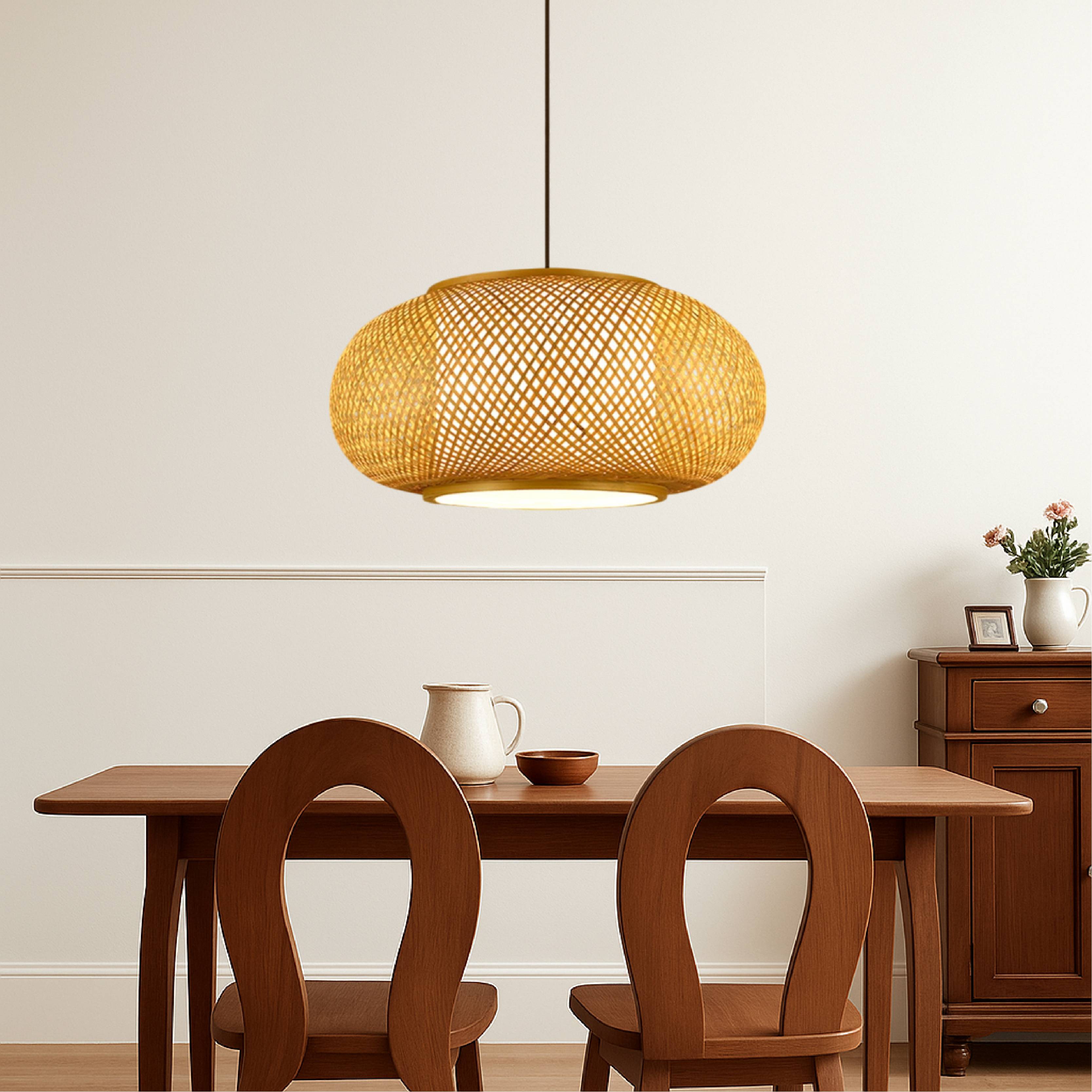 Lampada a sospensione in bambù Hansens