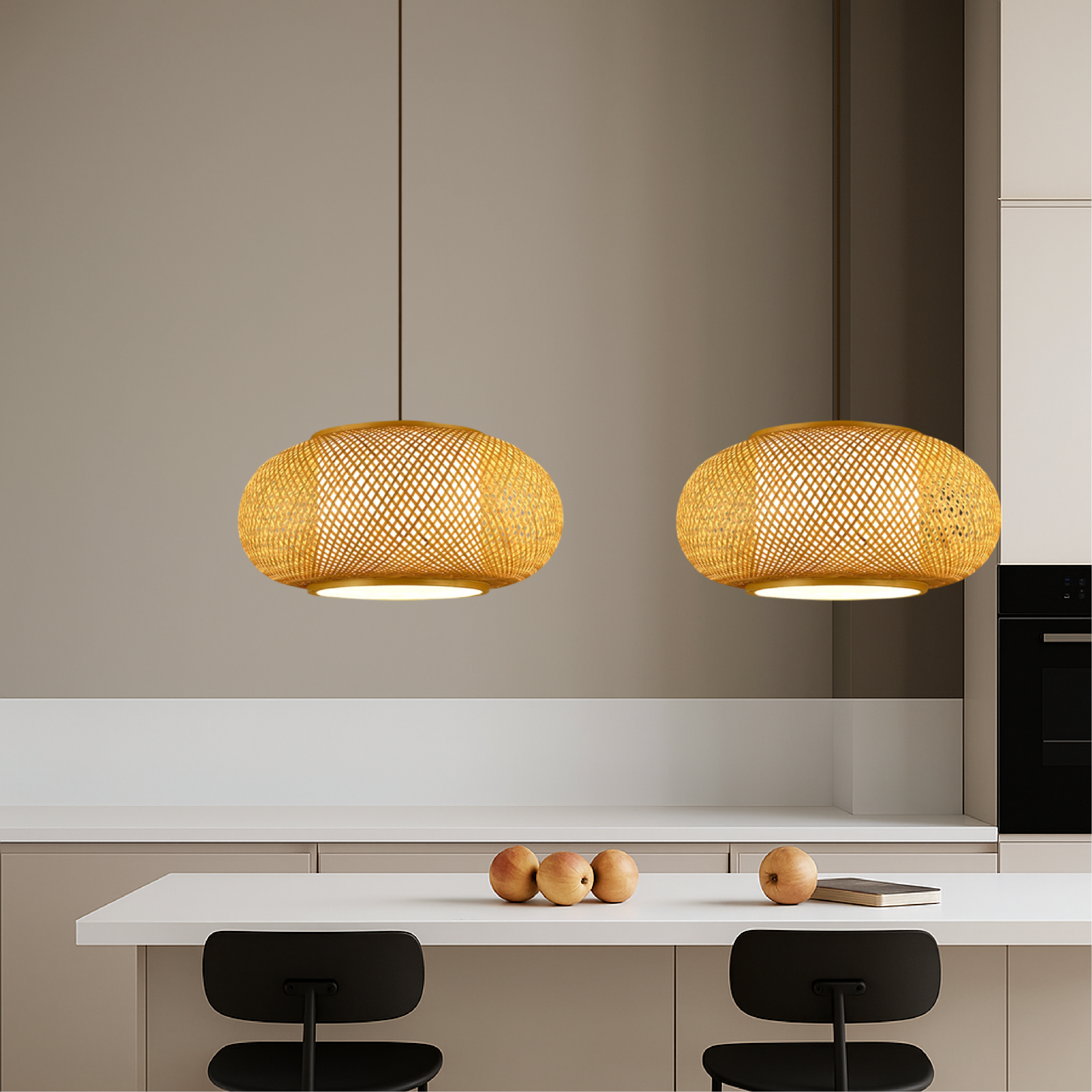 Lampada a sospensione in bambù Hansens