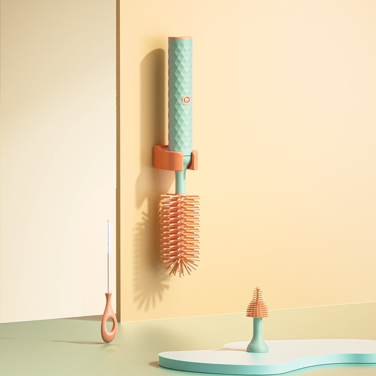 Brosse à bouteille électrique en silicone - Idéal pour les biberons et accessoires de bébé