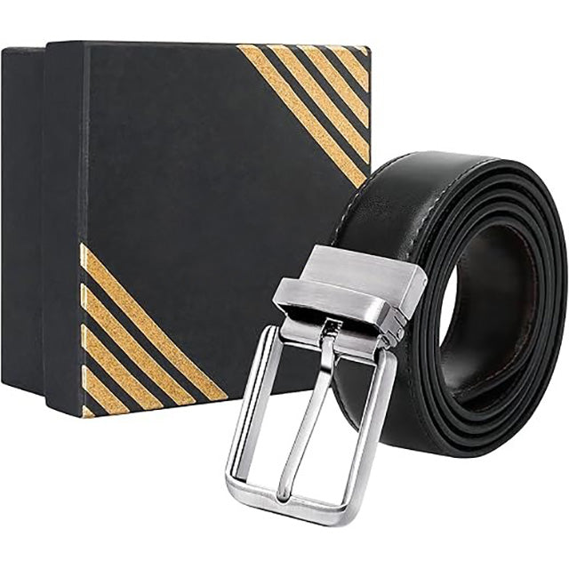 Ceinture Réversible en Cuir Véritable 120cm - Cuir de Qualité Supérieure trav