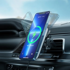 Chargeur iPhone Magnétique Sans Fil pour Voiture - Support Ventouse Intégré pour Stabilité Optimale