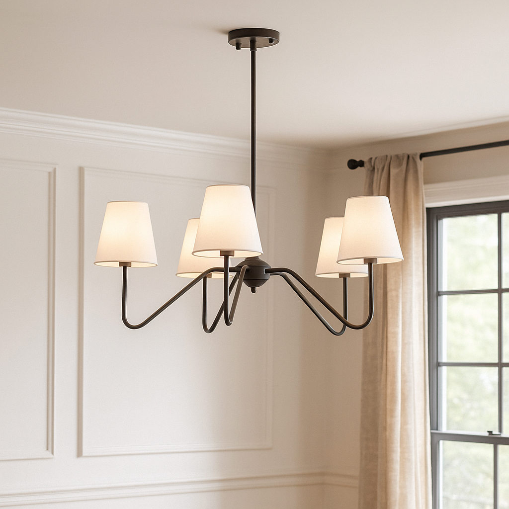 Lampadario da camera in seta