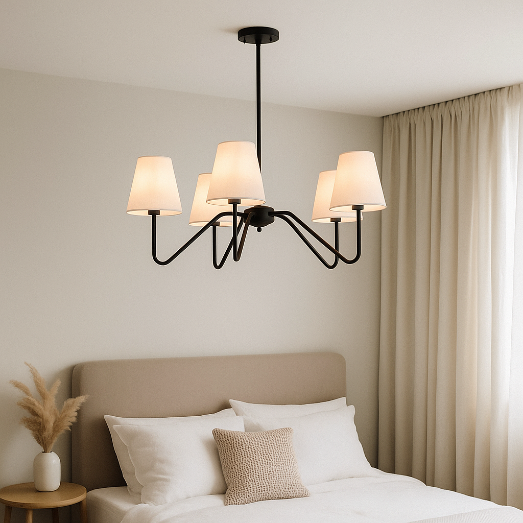 Lampadario da camera in seta