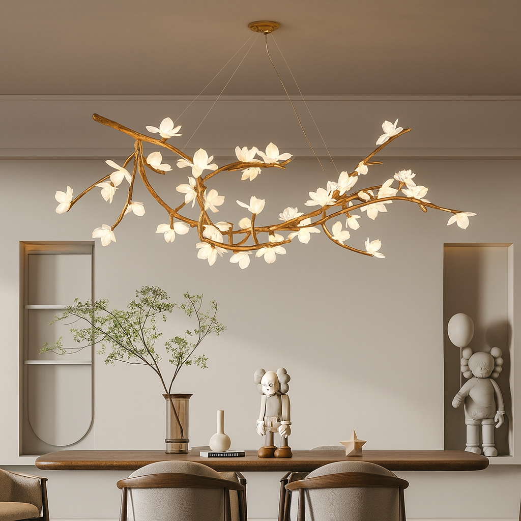 Lampadario a forma di ramo d'albero