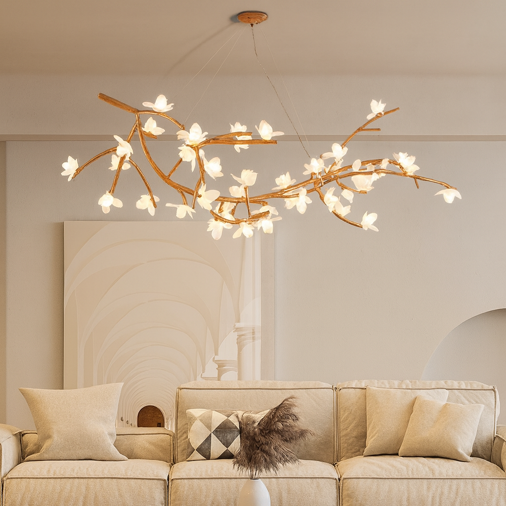 Lampadario a forma di ramo d'albero
