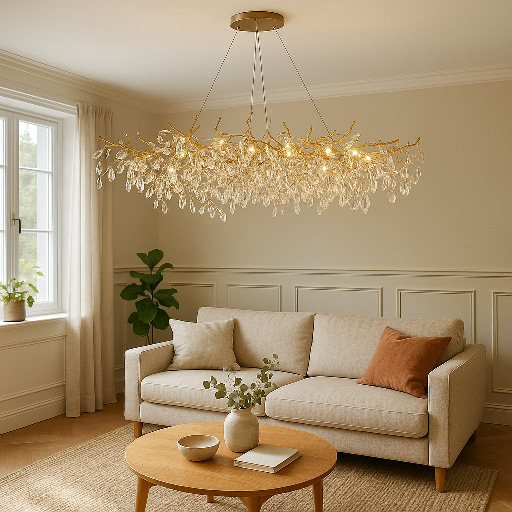 Lampadario in vetro stile francese