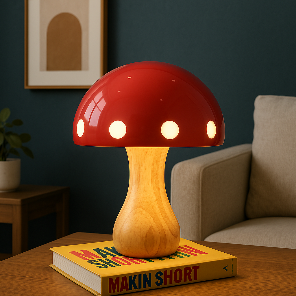 Lampada da tavolo a forma di fungo