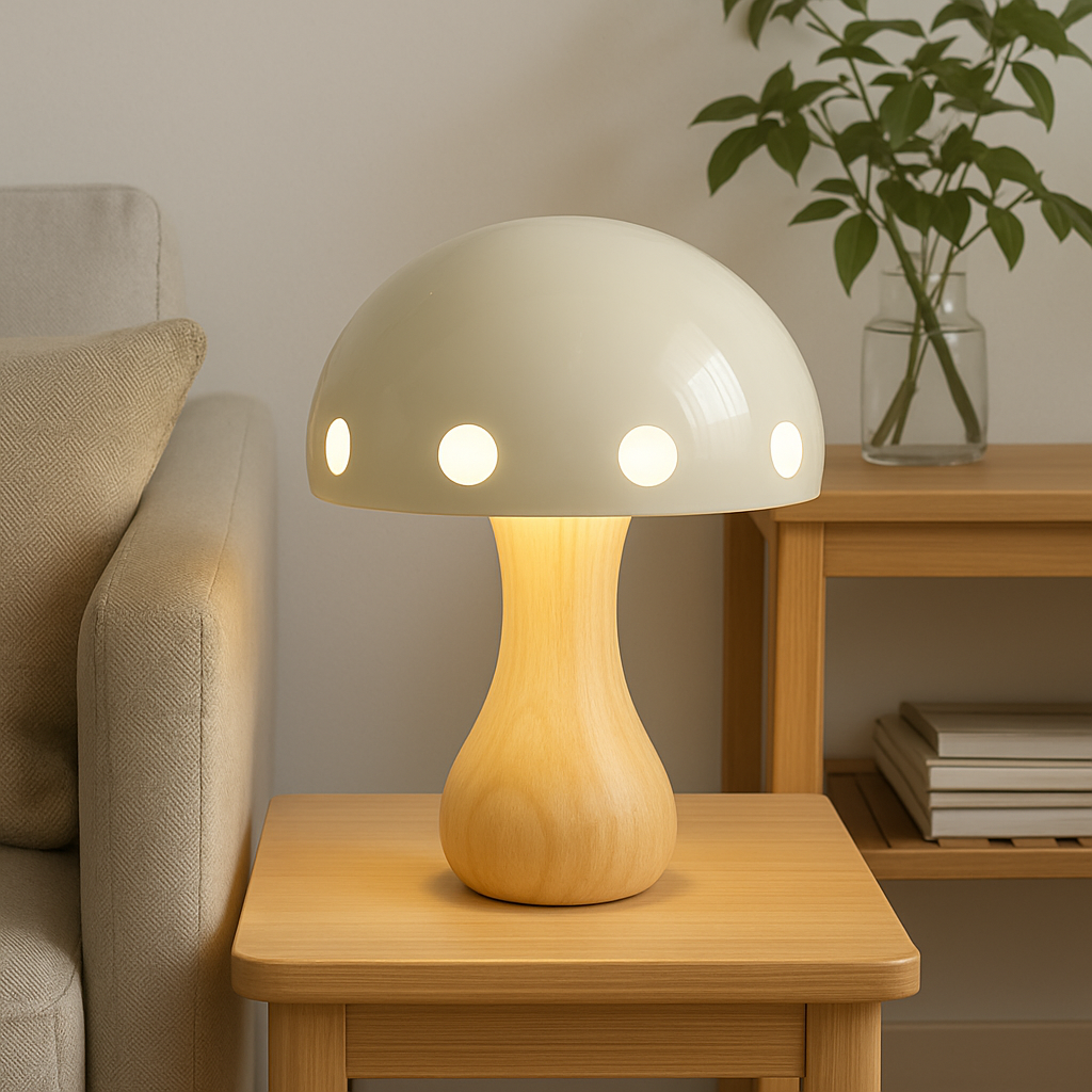 Lampada da tavolo a forma di fungo