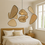 Lampada a sospensione in rattan di Bria