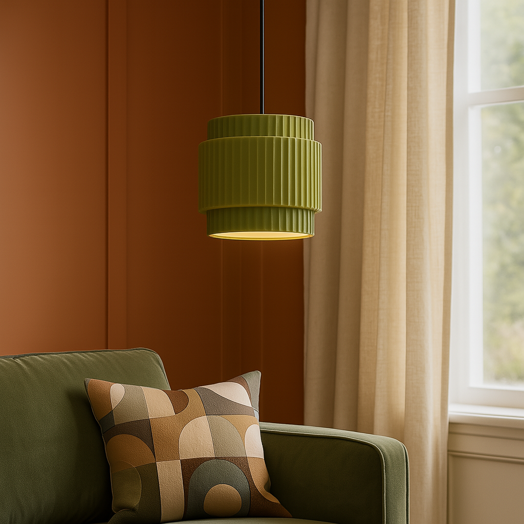 Lampada a sospensione colorata in ceramica