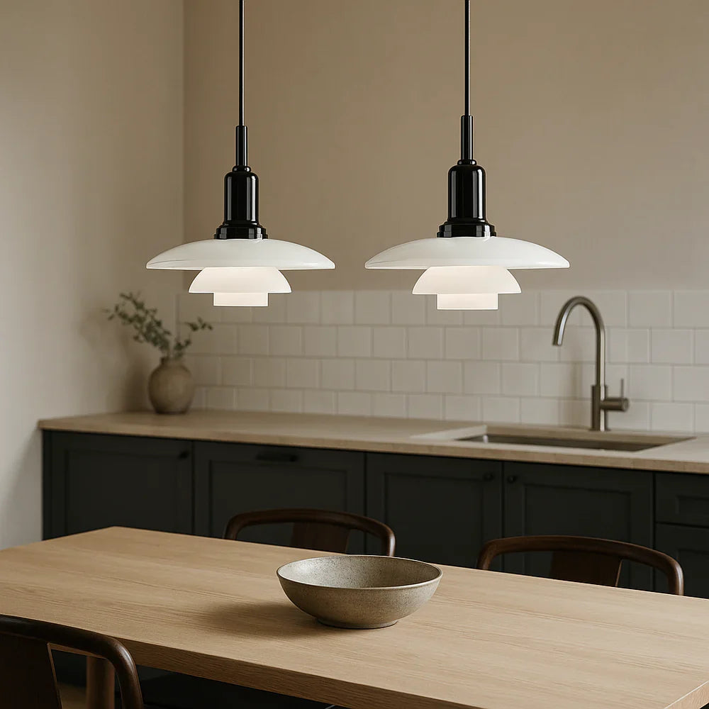 Lampada a sospensione design danese 2/3 teste