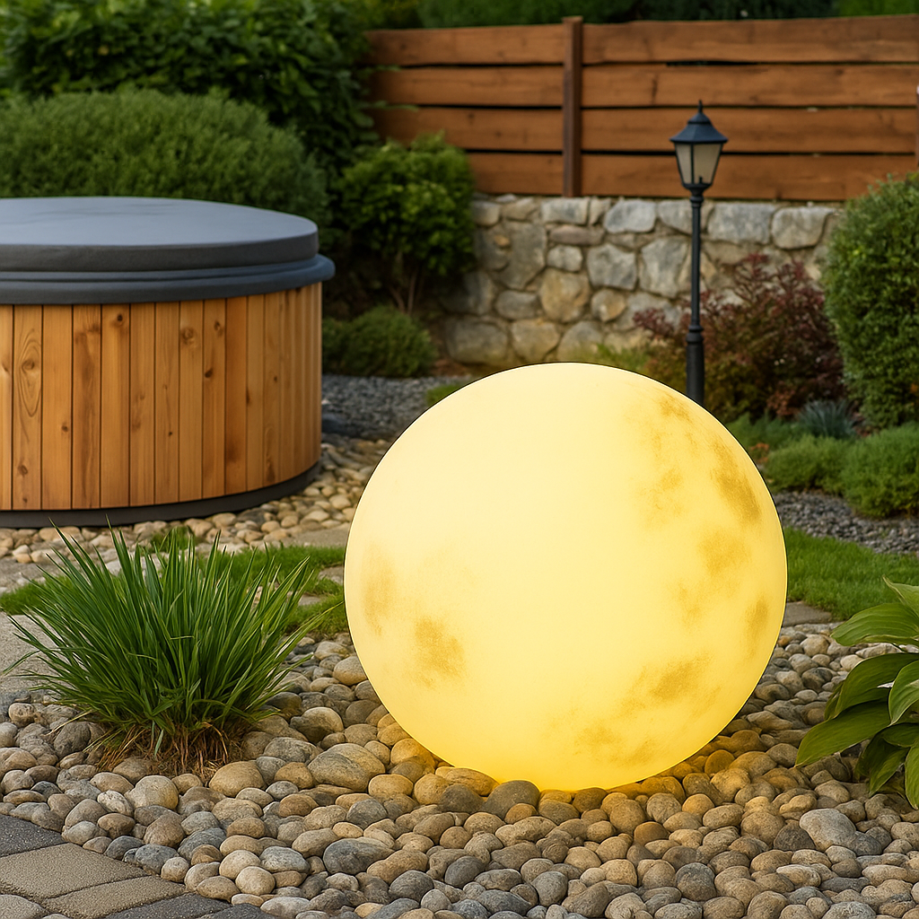 Lampada lunare a energia solare per il giardino