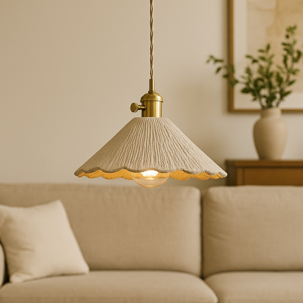 Lampada a sospensione in cemento